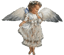 An angel blowing kisses